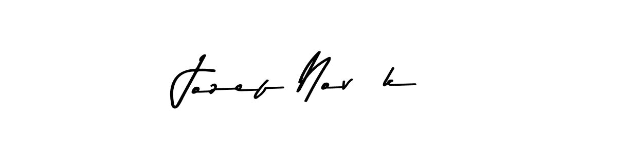 How to make Jozef Novák name signature. Use Asem Kandis PERSONAL USE style for creating short signs online. This is the latest handwritten sign. Jozef Novák signature style 9 images and pictures png
