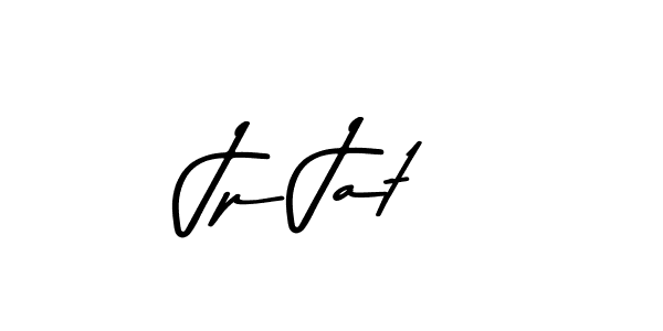 How to make Jp Jat name signature. Use Asem Kandis PERSONAL USE style for creating short signs online. This is the latest handwritten sign. Jp Jat signature style 9 images and pictures png