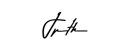 Create an unforgettable impression when signing with Jpth name styled in Asem Kandis PERSONAL USE typography. 100% free online generator. Jpth signature style 9 images and pictures png