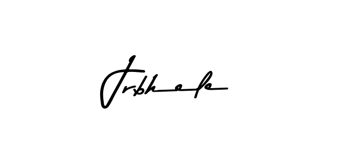 How to make Jrbhele name signature. Use Asem Kandis PERSONAL USE style for creating short signs online. This is the latest handwritten sign. Jrbhele signature style 9 images and pictures png