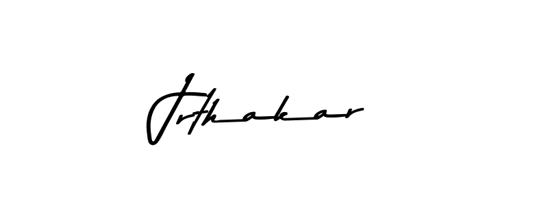 How to make Jrthakar name signature. Use Asem Kandis PERSONAL USE style for creating short signs online. This is the latest handwritten sign. Jrthakar signature style 9 images and pictures png