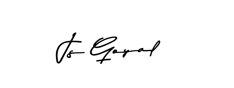 How to make Js Goyal name signature. Use Asem Kandis PERSONAL USE style for creating short signs online. This is the latest handwritten sign. Js Goyal signature style 9 images and pictures png