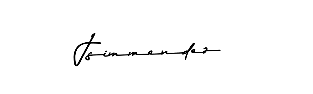 Make a beautiful signature design for name Jsimmendez. With this signature (Asem Kandis PERSONAL USE) style, you can create a handwritten signature for free. Jsimmendez signature style 9 images and pictures png