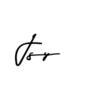 How to make Jsy name signature. Use Asem Kandis PERSONAL USE style for creating short signs online. This is the latest handwritten sign. Jsy signature style 9 images and pictures png