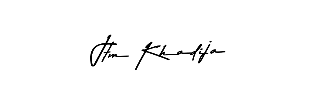 How to make Jtm Khadija name signature. Use Asem Kandis PERSONAL USE style for creating short signs online. This is the latest handwritten sign. Jtm Khadija signature style 9 images and pictures png