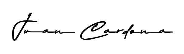 Upgrade your professional image with Juan Cardona signature created with Asem Kandis PERSONAL USE font. Fast, free, and watermark-free download. Juan Cardona signature style 9 images and pictures png