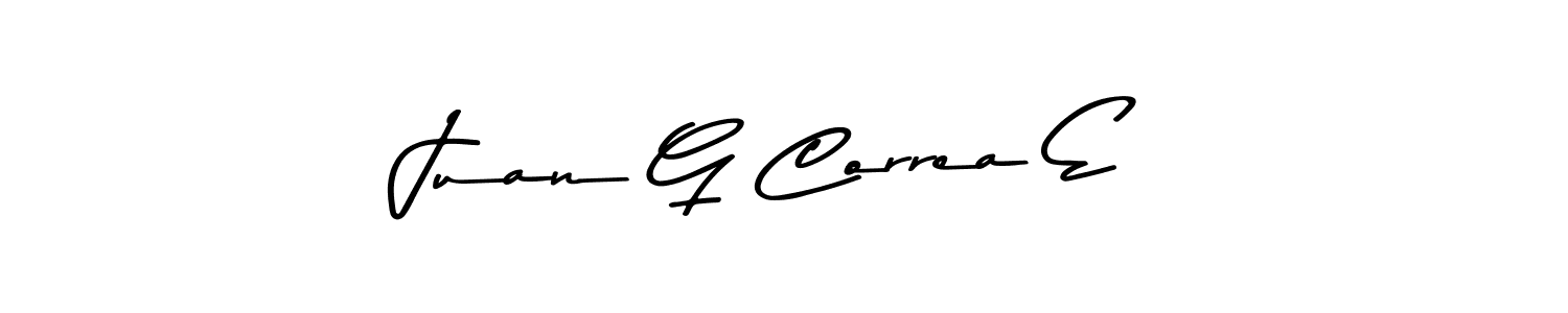 Create a beautiful signature design for name Juan G Correa E. With this signature (Asem Kandis PERSONAL USE) fonts, you can make a handwritten signature for free. Juan G Correa E signature style 9 images and pictures png
