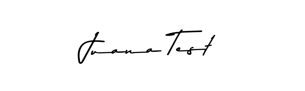 Make a beautiful signature design for name Juana Test. With this signature (Asem Kandis PERSONAL USE) style, you can create a handwritten signature for free. Juana Test signature style 9 images and pictures png