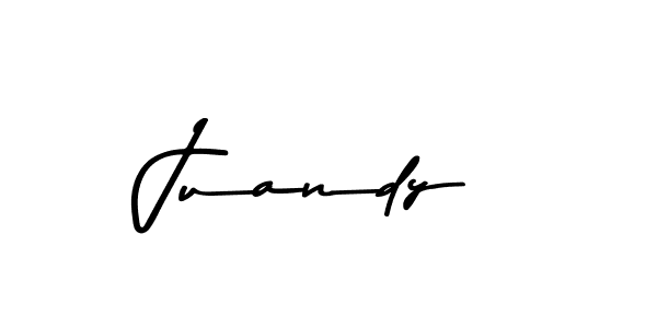 How to make Juandy name signature. Use Asem Kandis PERSONAL USE style for creating short signs online. This is the latest handwritten sign. Juandy signature style 9 images and pictures png