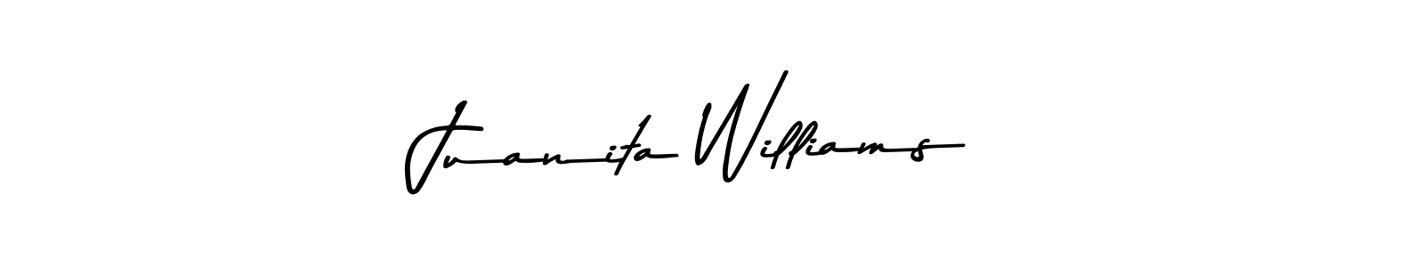 Use a signature maker to create a handwritten signature online. With this signature software, you can design (Asem Kandis PERSONAL USE) your own signature for name Juanita Williams. Juanita Williams signature style 9 images and pictures png