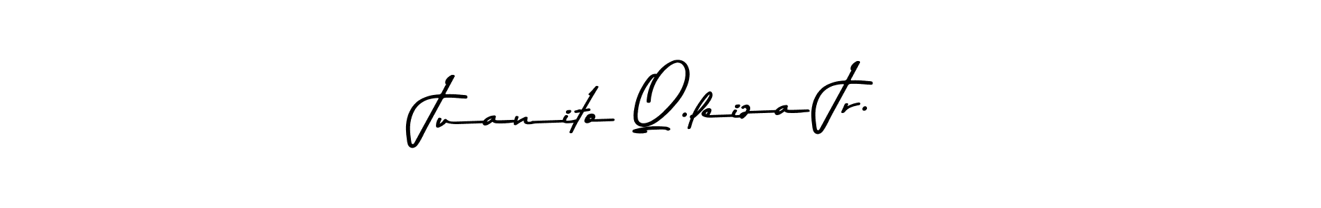 if you are searching for the best signature style for your name Juanito Q.leiza Jr.. so please give up your signature search. here we have designed multiple signature styles  using Asem Kandis PERSONAL USE. Juanito Q.leiza Jr. signature style 9 images and pictures png