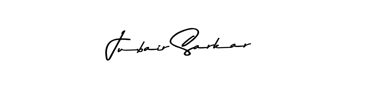 Make a beautiful signature design for name Jubair Sarkar. With this signature (Asem Kandis PERSONAL USE) style, you can create a handwritten signature for free. Jubair Sarkar signature style 9 images and pictures png