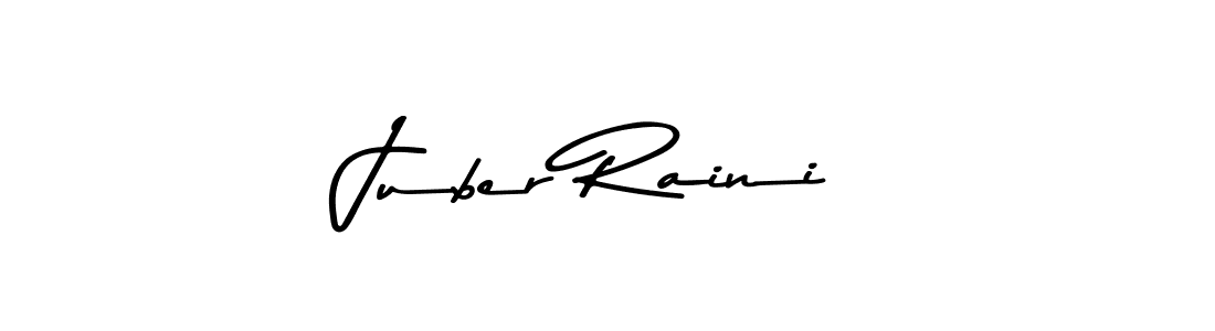 Make a beautiful signature design for name Juber Raini. With this signature (Asem Kandis PERSONAL USE) style, you can create a handwritten signature for free. Juber Raini signature style 9 images and pictures png
