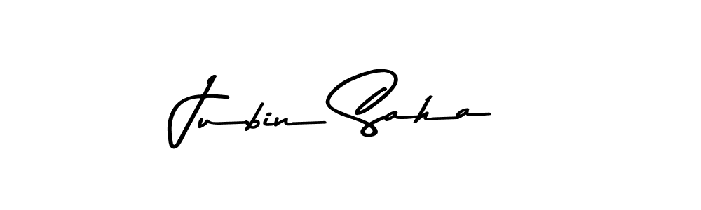 Make a beautiful signature design for name Jubin Saha. With this signature (Asem Kandis PERSONAL USE) style, you can create a handwritten signature for free. Jubin Saha signature style 9 images and pictures png