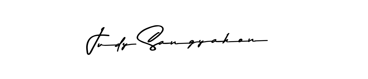 The best way (Asem Kandis PERSONAL USE) to make a short signature is to pick only two or three words in your name. The name Judy Sangyahon include a total of six letters. For converting this name. Judy Sangyahon signature style 9 images and pictures png