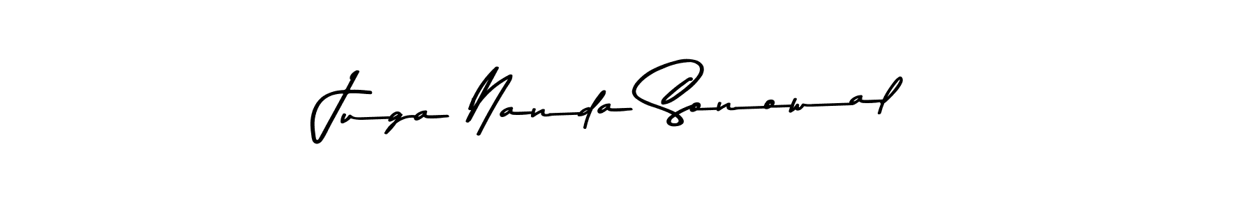 Design your own signature with our free online signature maker. With this signature software, you can create a handwritten (Asem Kandis PERSONAL USE) signature for name Juga Nanda Sonowal. Juga Nanda Sonowal signature style 9 images and pictures png