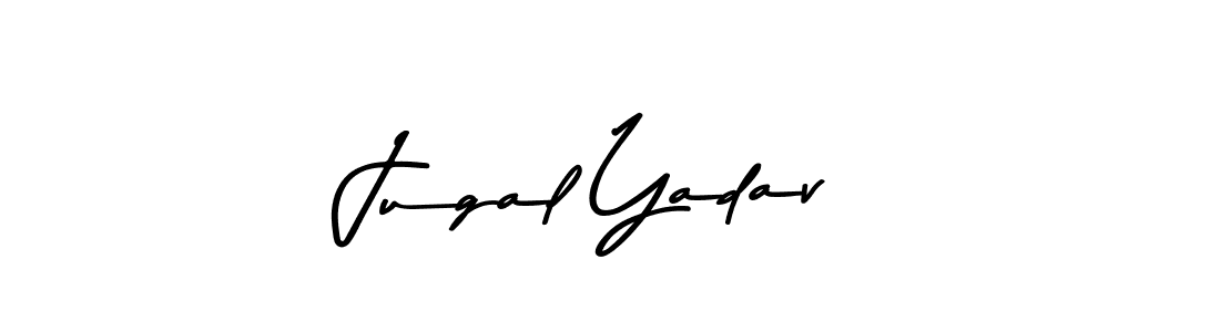 Create a beautiful signature design for name Jugal Yadav. With this signature (Asem Kandis PERSONAL USE) fonts, you can make a handwritten signature for free. Jugal Yadav signature style 9 images and pictures png