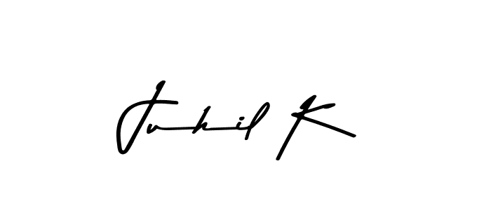 Make a beautiful signature design for name Juhil K. Use this online signature maker to create a handwritten signature for free. Juhil K signature style 9 images and pictures png