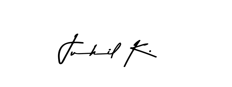 Here are the top 10 professional signature styles for the name Juhil K.. These are the best autograph styles you can use for your name. Juhil K. signature style 9 images and pictures png
