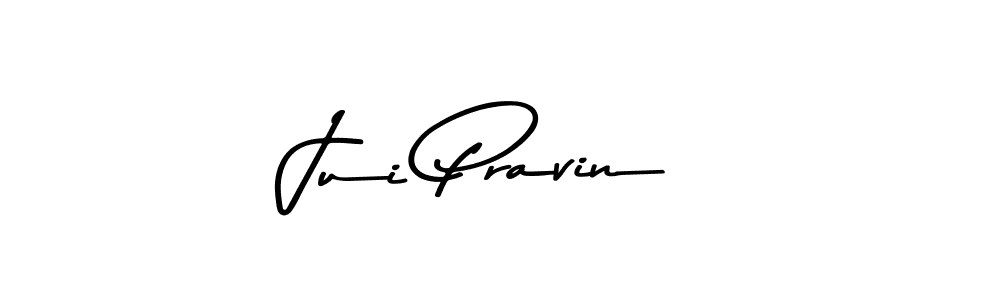 How to make Jui Pravin name signature. Use Asem Kandis PERSONAL USE style for creating short signs online. This is the latest handwritten sign. Jui Pravin signature style 9 images and pictures png