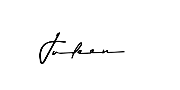 Create a beautiful signature design for name Juleen. With this signature (Asem Kandis PERSONAL USE) fonts, you can make a handwritten signature for free. Juleen signature style 9 images and pictures png