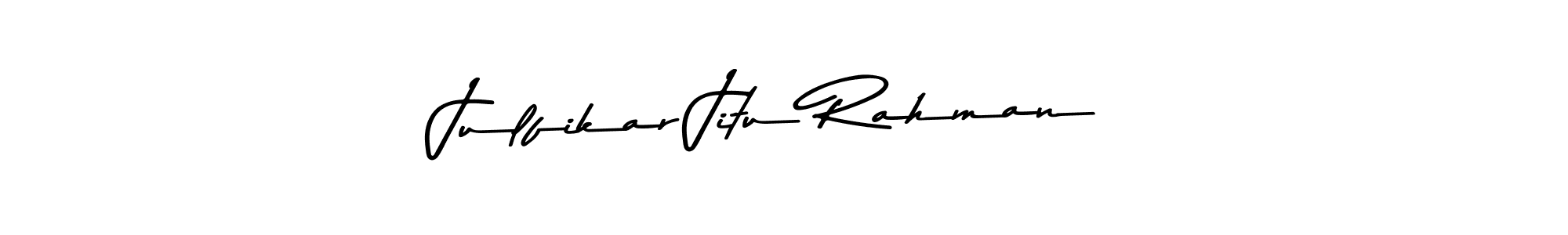 Make a beautiful signature design for name Julfikar Jitu Rahman. With this signature (Asem Kandis PERSONAL USE) style, you can create a handwritten signature for free. Julfikar Jitu Rahman signature style 9 images and pictures png
