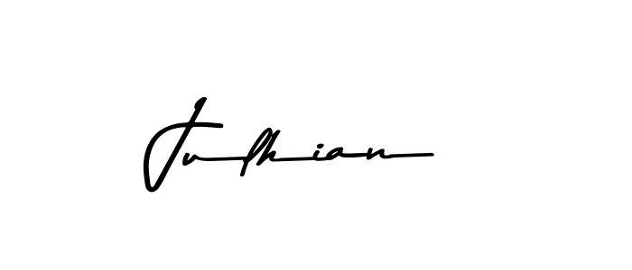 Design your own signature with our free online signature maker. With this signature software, you can create a handwritten (Asem Kandis PERSONAL USE) signature for name Julhian. Julhian signature style 9 images and pictures png