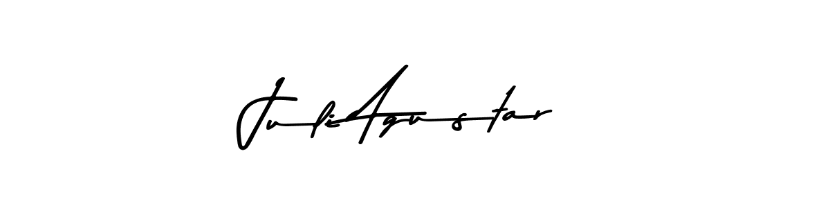 You should practise on your own different ways (Asem Kandis PERSONAL USE) to write your name (Juli Agustar) in signature. don't let someone else do it for you. Juli Agustar signature style 9 images and pictures png