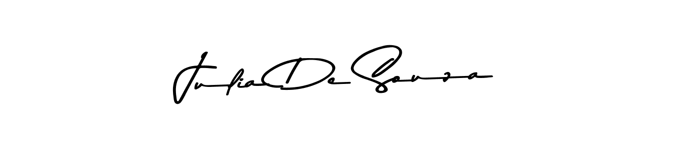 How to make Julia De Souza name signature. Use Asem Kandis PERSONAL USE style for creating short signs online. This is the latest handwritten sign. Julia De Souza signature style 9 images and pictures png
