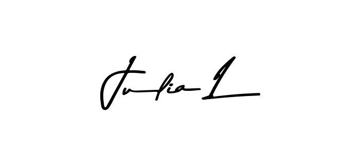 Make a beautiful signature design for name Julia L. With this signature (Asem Kandis PERSONAL USE) style, you can create a handwritten signature for free. Julia L signature style 9 images and pictures png