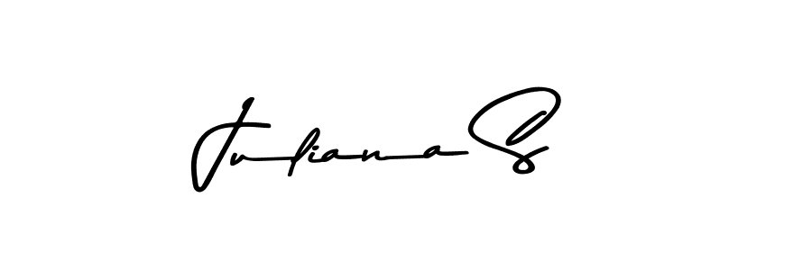 Create a beautiful signature design for name Juliana S. With this signature (Asem Kandis PERSONAL USE) fonts, you can make a handwritten signature for free. Juliana S signature style 9 images and pictures png