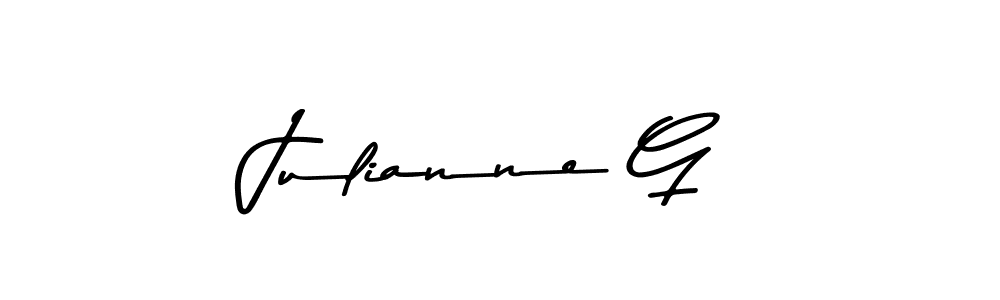 Make a beautiful signature design for name Julianne G. With this signature (Asem Kandis PERSONAL USE) style, you can create a handwritten signature for free. Julianne G signature style 9 images and pictures png