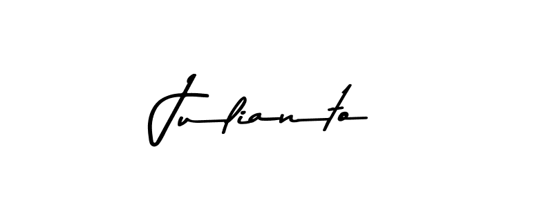Design your own signature with our free online signature maker. With this signature software, you can create a handwritten (Asem Kandis PERSONAL USE) signature for name Julianto. Julianto signature style 9 images and pictures png