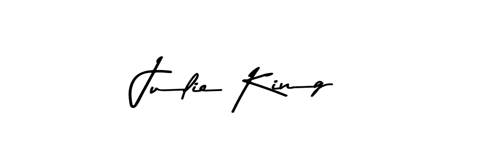 How to make Julie King name signature. Use Asem Kandis PERSONAL USE style for creating short signs online. This is the latest handwritten sign. Julie King signature style 9 images and pictures png
