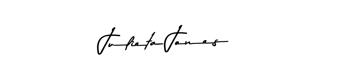 Julieta Jones stylish signature style. Best Handwritten Sign (Asem Kandis PERSONAL USE) for my name. Handwritten Signature Collection Ideas for my name Julieta Jones. Julieta Jones signature style 9 images and pictures png