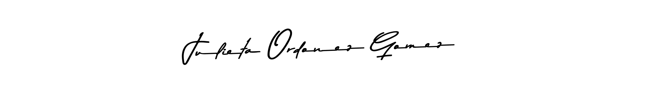 Use a signature maker to create a handwritten signature online. With this signature software, you can design (Asem Kandis PERSONAL USE) your own signature for name Julieta Ordonez Gomez. Julieta Ordonez Gomez signature style 9 images and pictures png