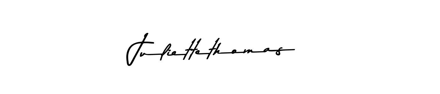 The best way (Asem Kandis PERSONAL USE) to make a short signature is to pick only two or three words in your name. The name Juliettethomas include a total of six letters. For converting this name. Juliettethomas signature style 9 images and pictures png