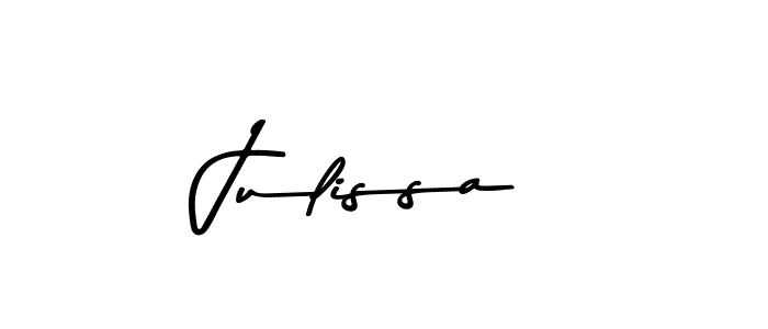 How to make Julissa name signature. Use Asem Kandis PERSONAL USE style for creating short signs online. This is the latest handwritten sign. Julissa signature style 9 images and pictures png