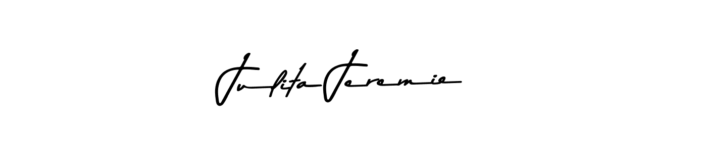 See photos of Julita Jeremie official signature by Spectra . Check more albums & portfolios. Read reviews & check more about Asem Kandis PERSONAL USE font. Julita Jeremie signature style 9 images and pictures png