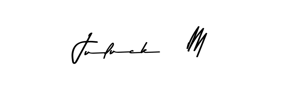 How to Draw Juluck   M signature style? Asem Kandis PERSONAL USE is a latest design signature styles for name Juluck   M. Juluck   M signature style 9 images and pictures png