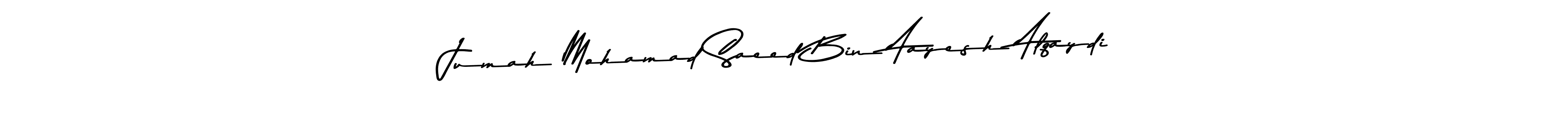 Also You can easily find your signature by using the search form. We will create Jumah Mohamad Saeed Bin Aayesh Alqaydi name handwritten signature images for you free of cost using Asem Kandis PERSONAL USE sign style. Jumah Mohamad Saeed Bin Aayesh Alqaydi signature style 9 images and pictures png