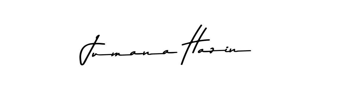 Design your own signature with our free online signature maker. With this signature software, you can create a handwritten (Asem Kandis PERSONAL USE) signature for name Jumana Hazin. Jumana Hazin signature style 9 images and pictures png
