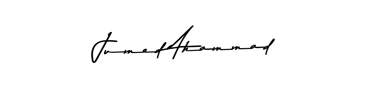 The best way (Asem Kandis PERSONAL USE) to make a short signature is to pick only two or three words in your name. The name Jumed Ahammad include a total of six letters. For converting this name. Jumed Ahammad signature style 9 images and pictures png