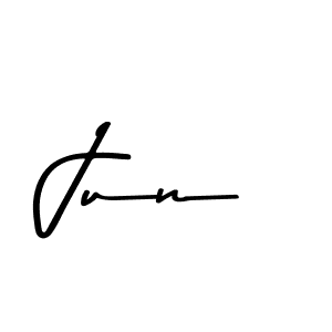 How to make Jun name signature. Use Asem Kandis PERSONAL USE style for creating short signs online. This is the latest handwritten sign. Jun signature style 9 images and pictures png