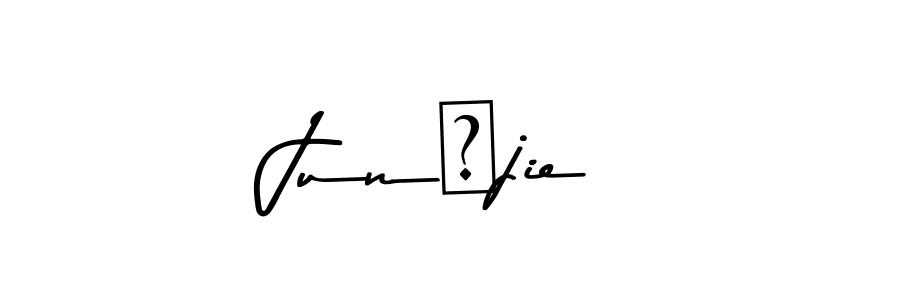 This is the best signature style for the Jun jie name. Also you like these signature font (Asem Kandis PERSONAL USE). Mix name signature. Jun jie signature style 9 images and pictures png