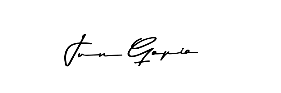 How to Draw Jun Gopio signature style? Asem Kandis PERSONAL USE is a latest design signature styles for name Jun Gopio. Jun Gopio signature style 9 images and pictures png