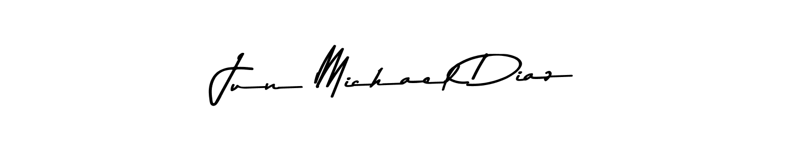 This is the best signature style for the Jun Michael Diaz name. Also you like these signature font (Asem Kandis PERSONAL USE). Mix name signature. Jun Michael Diaz signature style 9 images and pictures png