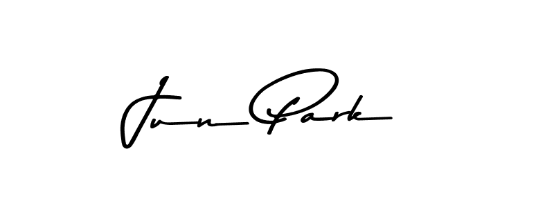 Make a beautiful signature design for name Jun Park. With this signature (Asem Kandis PERSONAL USE) style, you can create a handwritten signature for free. Jun Park signature style 9 images and pictures png