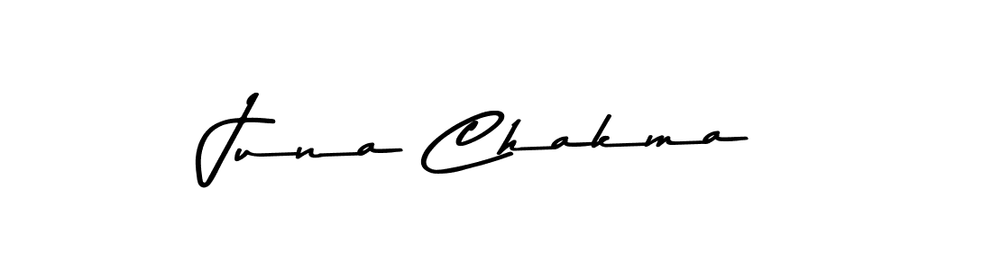 How to make Juna Chakma name signature. Use Asem Kandis PERSONAL USE style for creating short signs online. This is the latest handwritten sign. Juna Chakma signature style 9 images and pictures png
