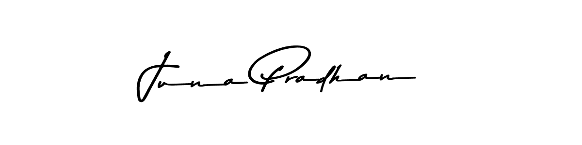 Use a signature maker to create a handwritten signature online. With this signature software, you can design (Asem Kandis PERSONAL USE) your own signature for name Juna Pradhan. Juna Pradhan signature style 9 images and pictures png